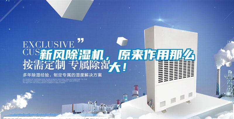 新风除湿机，原来作用那么大！