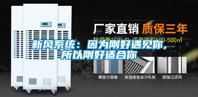 新风系统:因为刚好遇见你,所以刚好适合你