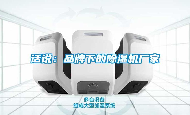 话说：品牌下的除湿机厂家