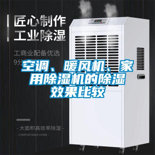 空调、暖风机、家用除湿机的除湿效果比较