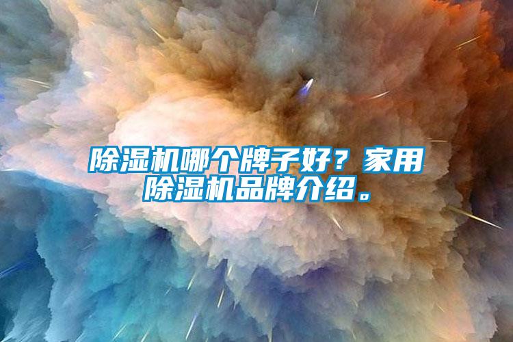 除湿机哪个牌子好？家用除湿机品牌介绍。