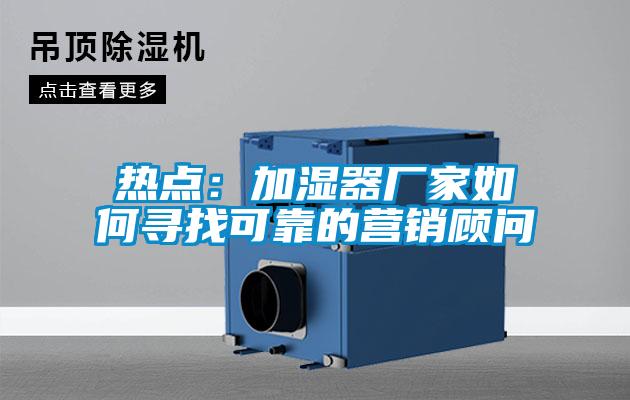 热点：加湿器厂家如何寻找可靠的营销顾问