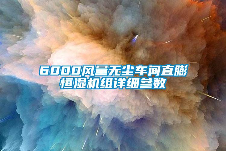 6000风量无尘车间直膨恒湿机组详细参数