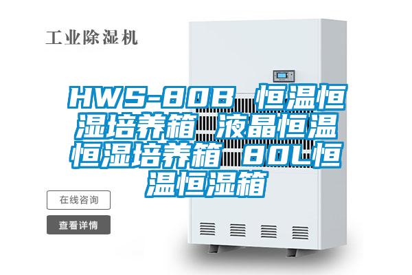 HWS-80B 恒温恒湿培养箱 液晶恒温恒湿培养箱 80L恒温恒湿箱