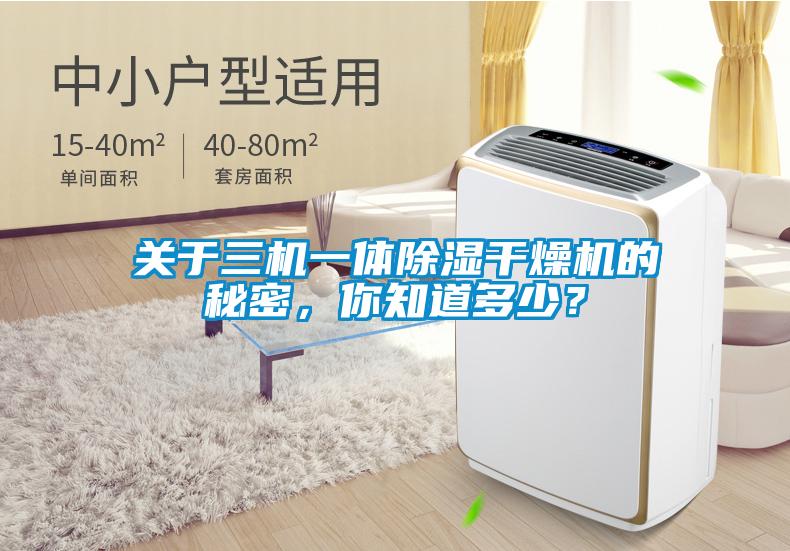 关于三机一体除湿干燥机的秘密，你知道多少？
