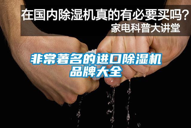 非常著名的进口除湿机品牌大全