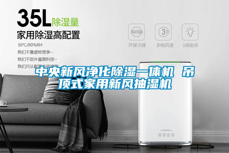 中央新风净化除湿一体机 吊顶式家用新风抽湿机