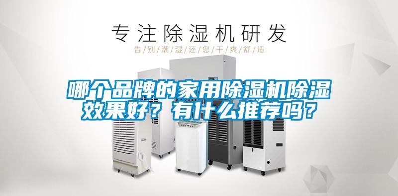 哪个品牌的家用除湿机除湿效果好？有什么推荐吗？