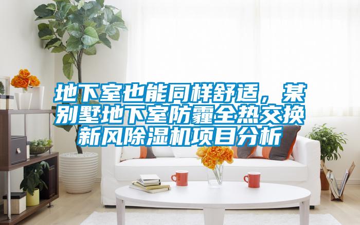 地下室也能同样舒适，某别墅地下室防霾全热交换新风除湿机项目分析