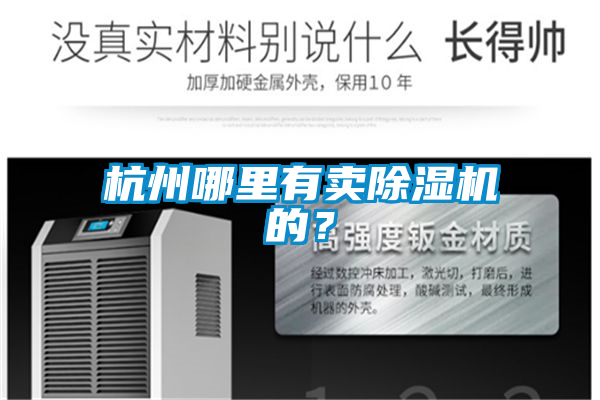 杭州哪里有卖除湿机的？