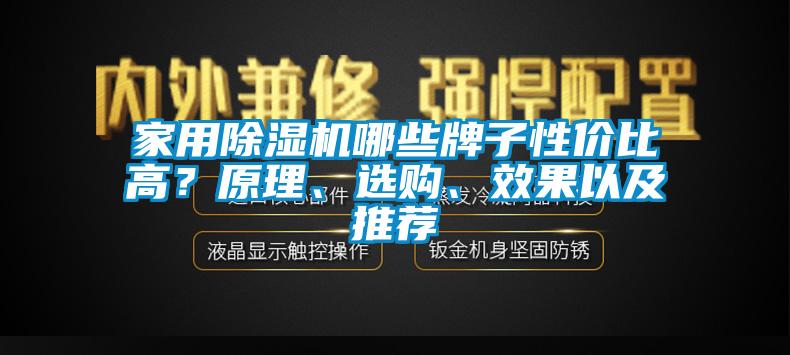 家用除湿机哪些牌子性价比高？原理、选购、效果以及推荐