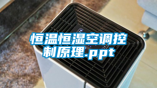 恒温恒湿空调控制原理.ppt