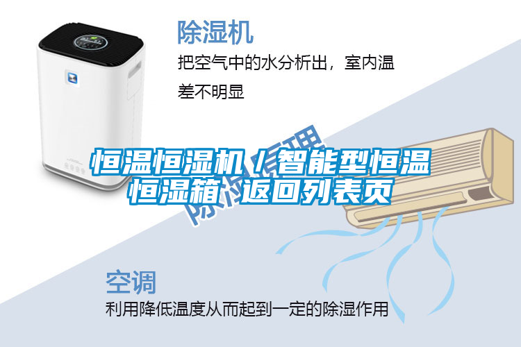 恒温恒湿机／智能型恒温恒湿箱 返回列表页
