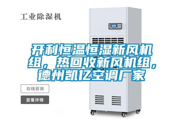 开利恒温恒湿新风机组，热回收新风机组，德州凯亿空调厂家