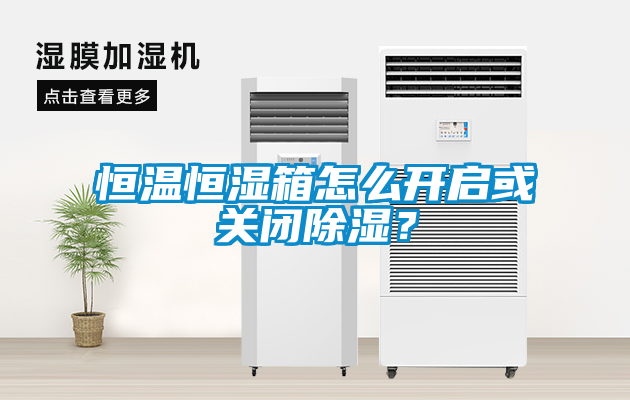 恒温恒湿箱怎么开启或关闭除湿？