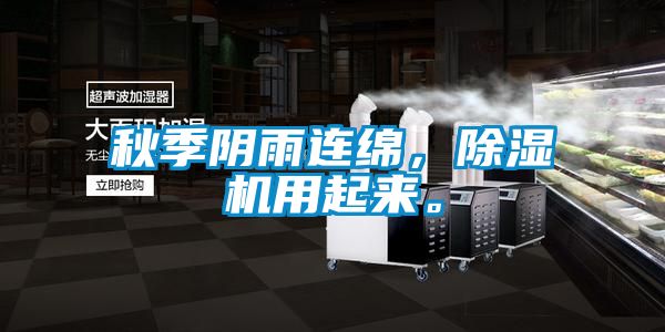 秋季阴雨连绵，除湿机用起来。