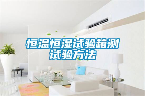恒温恒湿试验箱测试验方法