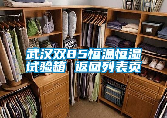 武汉双85恒温恒湿试验箱 返回列表页