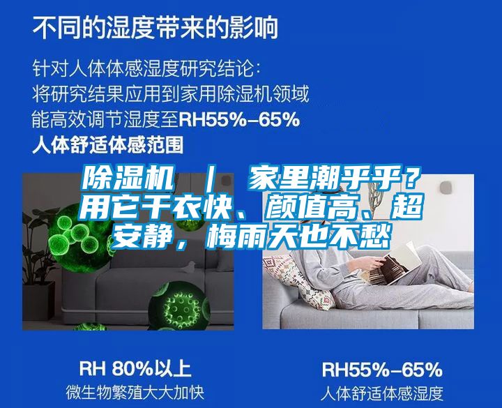 除湿机 ｜ 家里潮乎乎？用它干衣快、颜值高、超安静，梅雨天也不愁