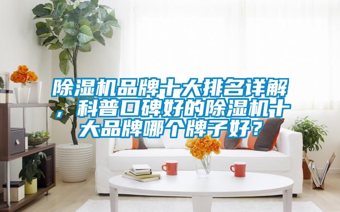 除湿机品牌十大排名详解，科普口碑好的除湿机十大品牌哪个牌子好？