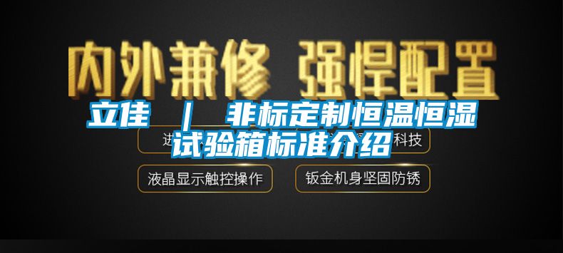 立佳 ｜ 非标定制恒温恒湿试验箱标准介绍