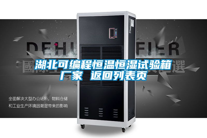 湖北可编程恒温恒湿试验箱厂家 返回列表页