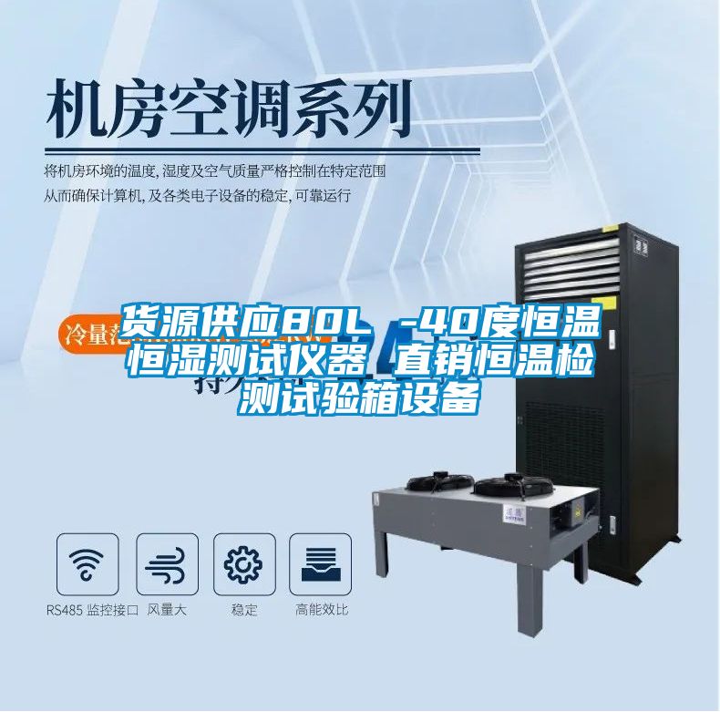 货源供应80L -40度恒温恒湿测试仪器 直销恒温检测试验箱设备